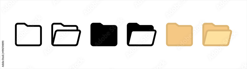Folder flat symbol icon, vector illustration Folder flat symbol icon, vector illustration