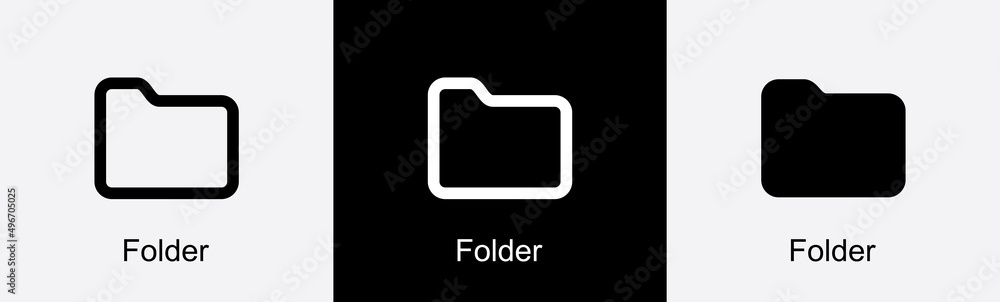 Folder flat symbol icon, vector illustration Folder flat symbol icon, vector illustration