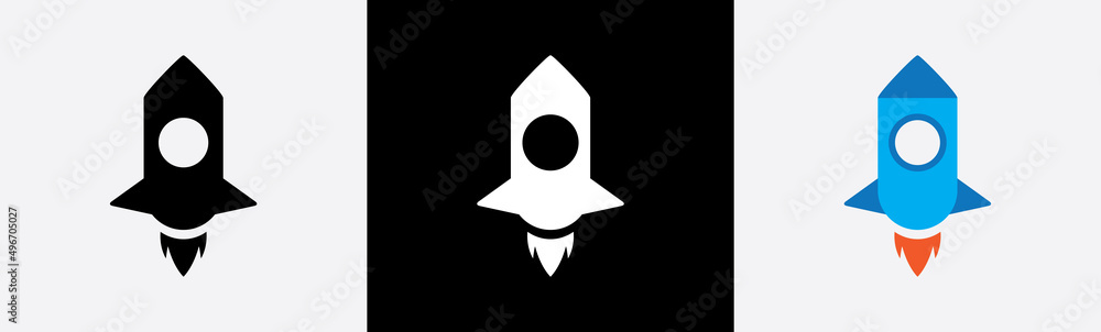 custom made wallpaper toronto digitalSpaceship simple icon in flat design for apps and website. Rocket icon symbol, vector illustration.