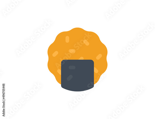 Rice Cracker vector flat emoticon. Isolated Rice Cracker emoji illustration. Rice Cracker icon