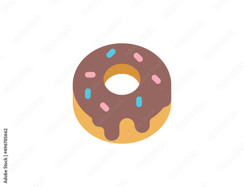 Donut vector flat emoticon. Isolated Doughnut emoji illustration. Doughnut icon Donut vector flat emoticon. Isolated Doughnut emoji illustration. Doughnut icon