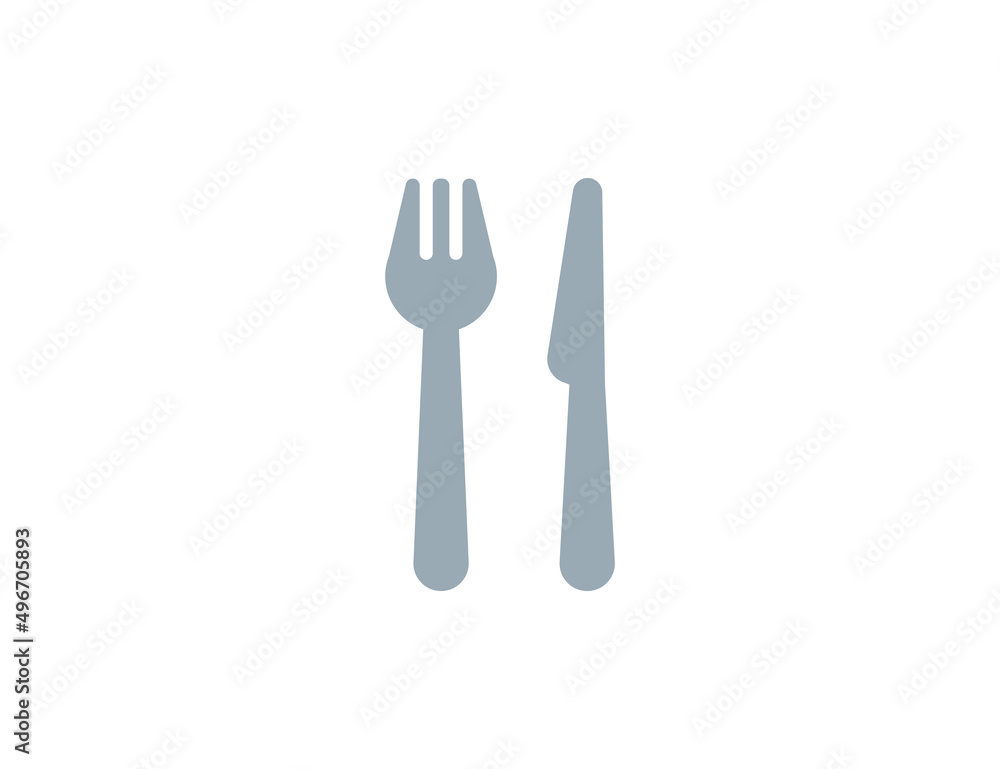 Fork and Knife vector flat emoticon. Isolated Fork and Knife illustration. Silverware icon Fork and Knife vector flat emoticon. Isolated Fork and Knife illustration. Silverware icon