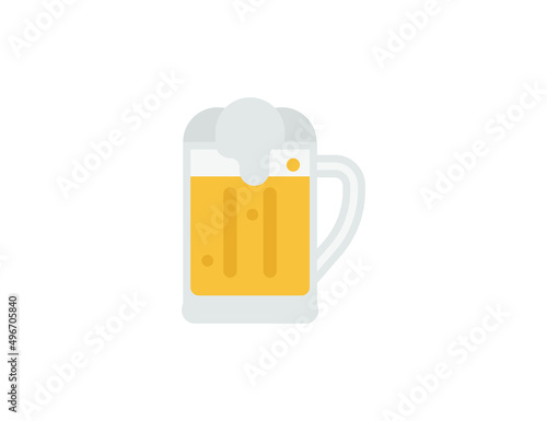 Beer Mug vector flat emoticon. Isolated Beer Mug  illustration. Beer Mug icon
