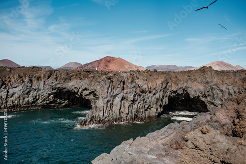 Lanzarote, paesaggio vulcanico alle Isole Canarie photo