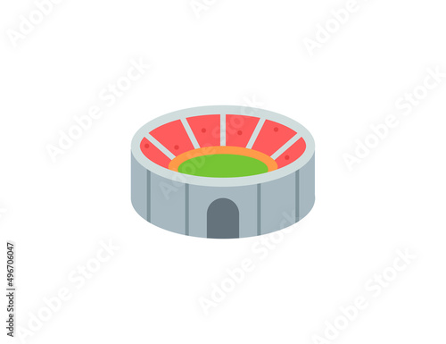 Stadium vector flat emoticon. Isolated Stadium emoji illustration. Stadium icon