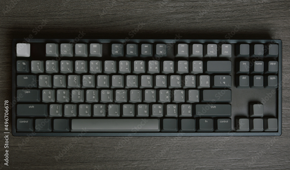 Custom mechanical keyboard, Aluminium case with keycaps, Gaming keyboard and workspace for Gamer