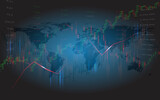 Global financial in graphic concept suitable for global financial investment or Economic trends business idea.