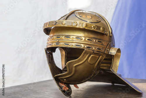 ancient helmet of roman soldier