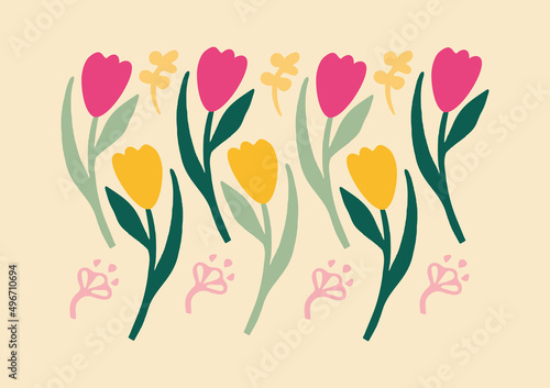 background with tulips