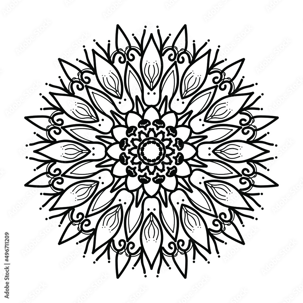 Circular pattern mandala art decoration elements. Circular pattern mandala art decoration elements.