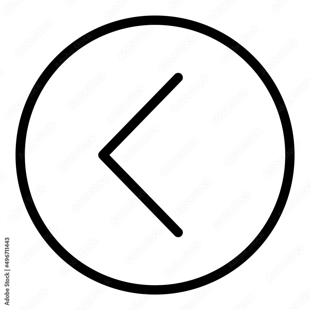 Previous Button Flat Icon Isolated On White Background