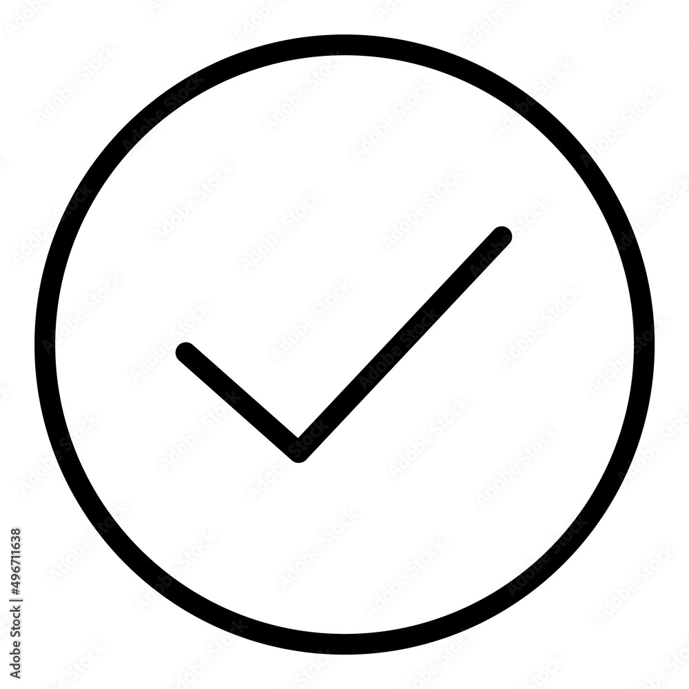 Check Sign Button Flat Icon Isolated On White Background Check Sign Button Flat Icon Isolated On White Background