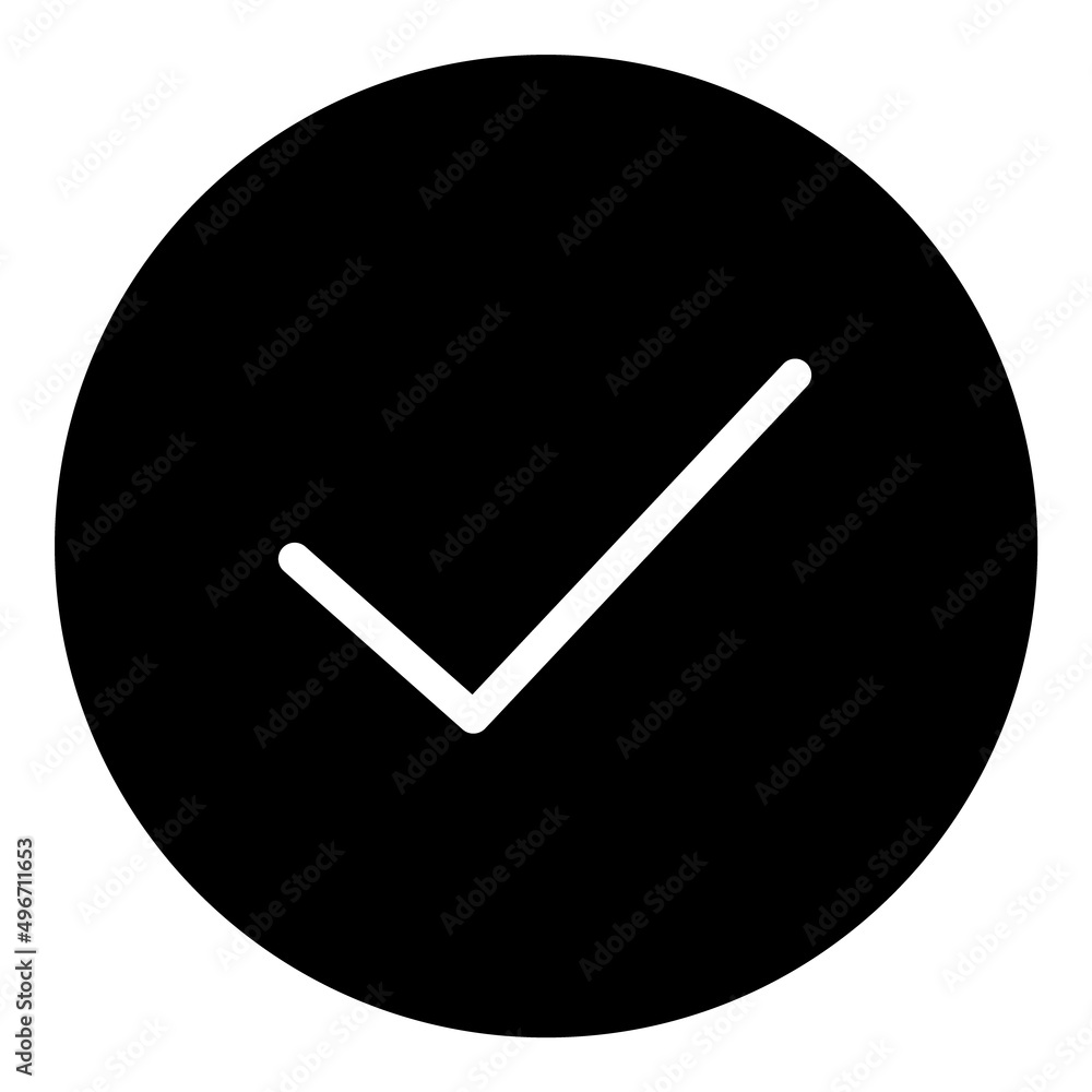 Check Sign Button Flat Icon Isolated On White Background Check Sign Button Flat Icon Isolated On White Background