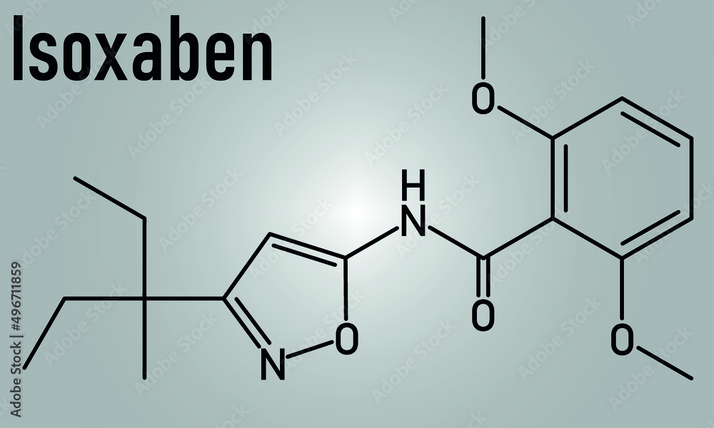 Isoxaben herbicide molecule. Skeletal formula. Stock Vector | Adobe Stock