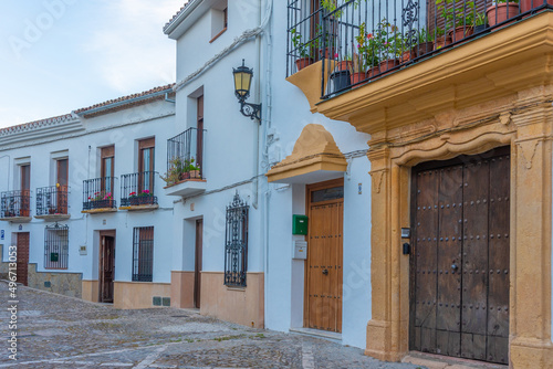 White street in the old town of Spanish city Ronda.
