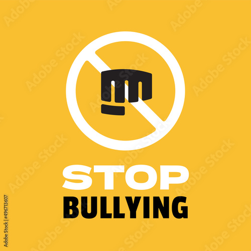 Stop bullying poster, stop bullying campaign illustration design