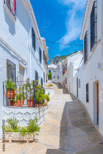 White street in the Zuheros village in Spain. photo