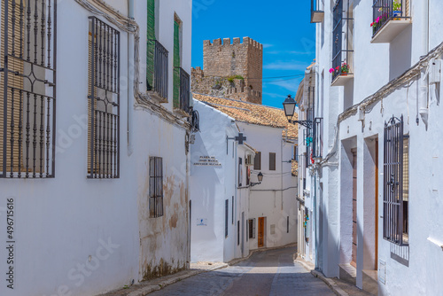 White street in the Zuheros village in Spain. photo