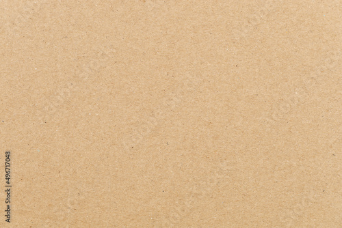Blank beige cardboard - fiber texture or background. Light brown cardboard. Recycled paper, environmentally friendly raw materials © hodim