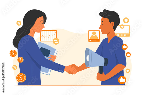 Affiliate Marketing Illustration.