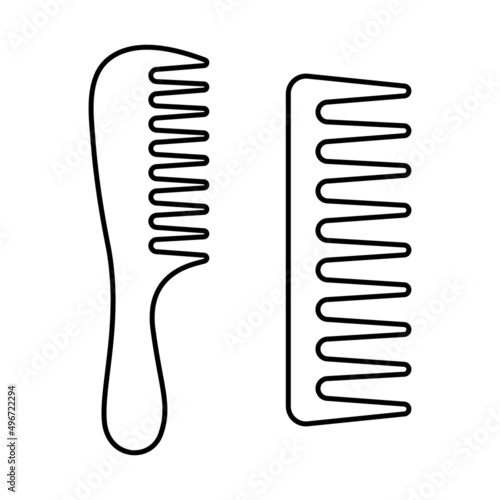 Salon hair style comb icon