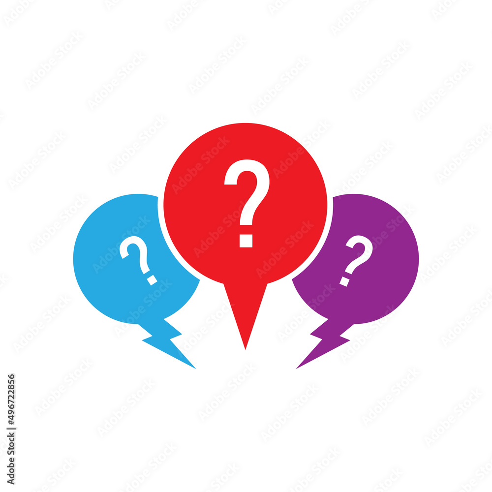 Message box with question mark icon design isolated on white background Message box with question mark icon design isolated on white background