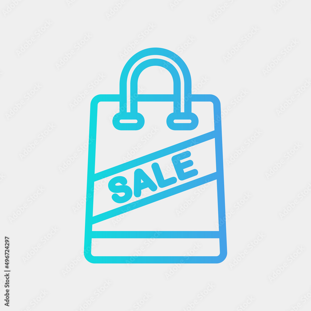 Shopping bag icon in gradient style about black friday, use for website mobile app presentation Shopping bag icon in gradient style about black friday, use for website mobile app presentation