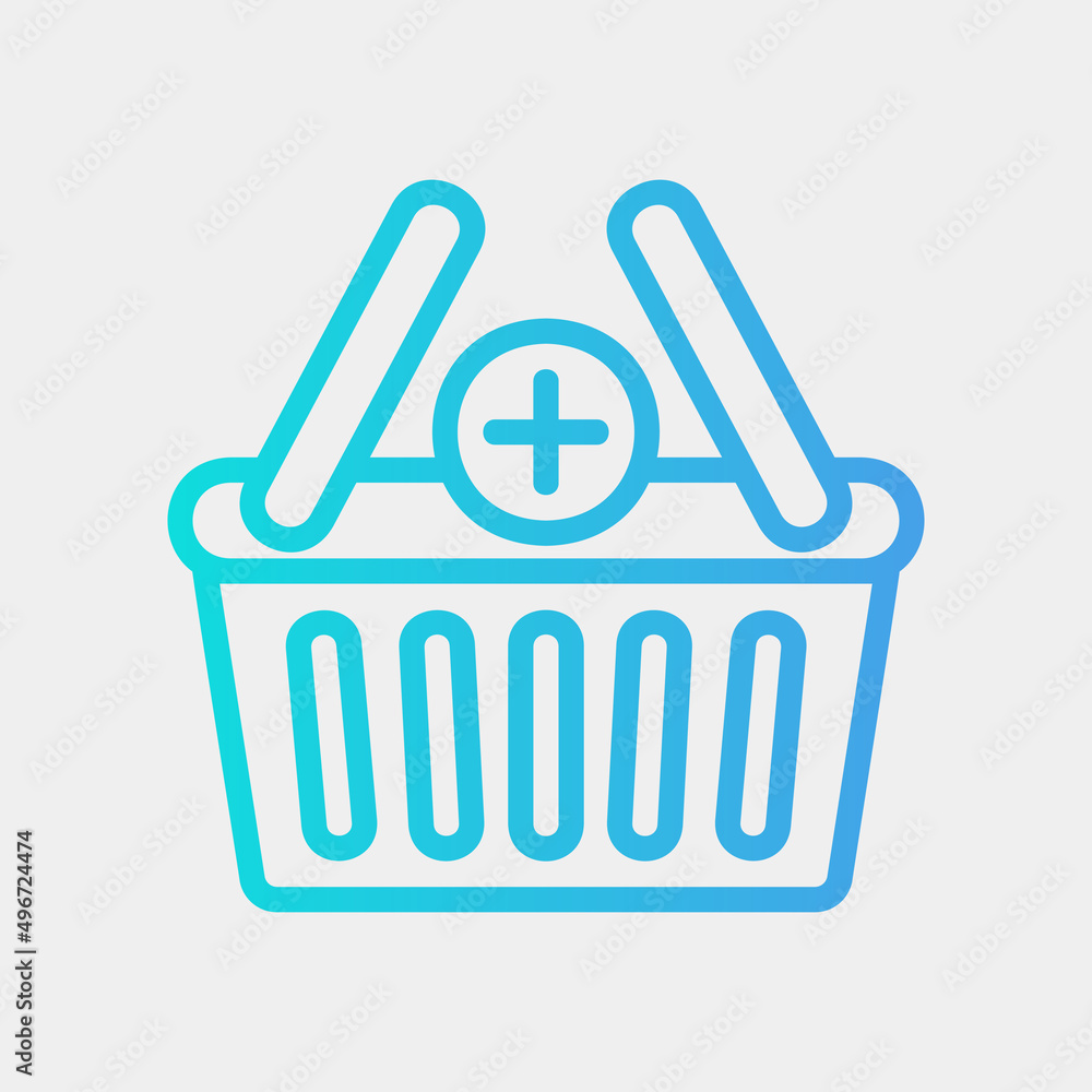 Add cart icon in gradient style about black friday, use for website mobile app presentation Add cart icon in gradient style about black friday, use for website mobile app presentation