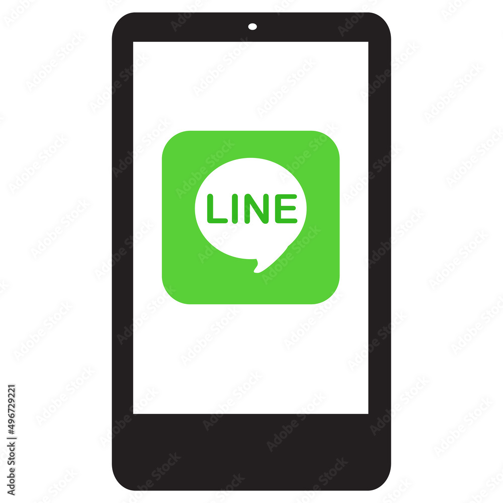 Line messager app chat icon on white background. mobile chat app. flat style. Line messager app chat icon on white background. mobile chat app. flat style.