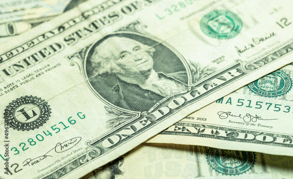 United States one dollar bill, financial concept, money, horizontal United States one dollar bill, financial concept, money, horizontal