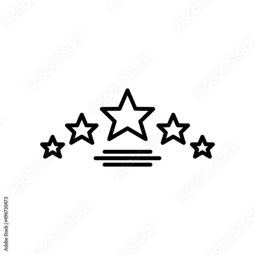 Star icon. suitable for favorite symbol, featured, best. line icon style. simple design editable. Design template vector