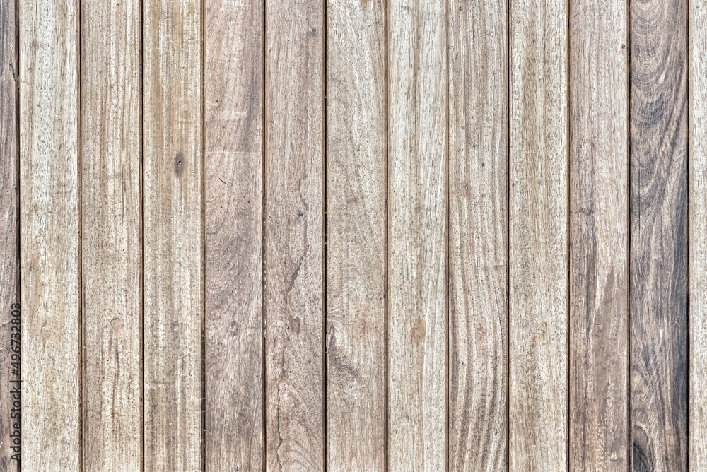 Fototapeta premium Old light color wood wall for seamless wood background and texture.