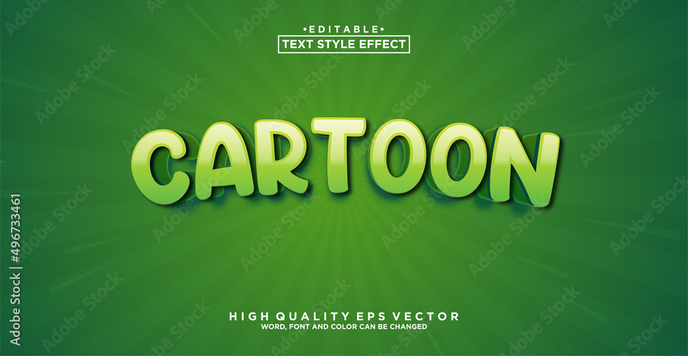 Cartoon text style effect editable Cartoon text style effect editable