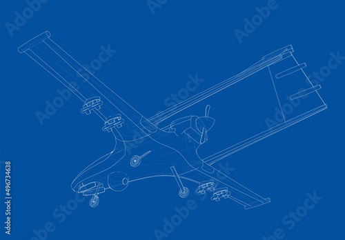 Military Predator Drone. Vector