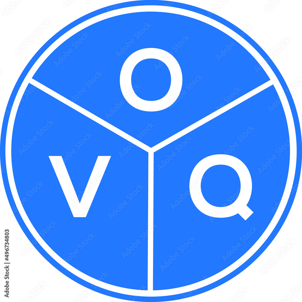 OVQ letter logo design on white background. OVQ creative circle letter logo concept. OVQ letter design. OVQ letter logo design on white background. OVQ creative circle letter logo concept. OVQ letter design.