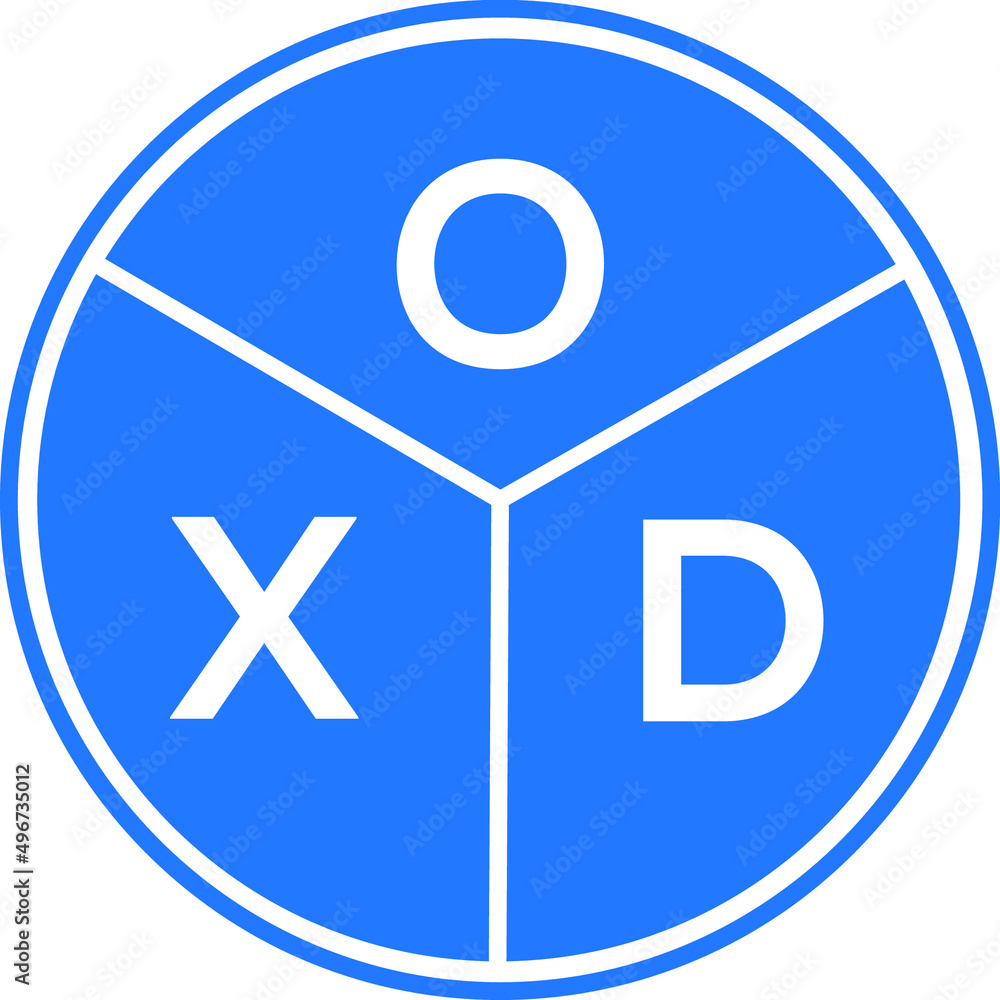 OXD letter logo design on white background. OXD creative circle letter logo concept. OXD letter design. OXD letter logo design on white background. OXD creative circle letter logo concept. OXD letter design.