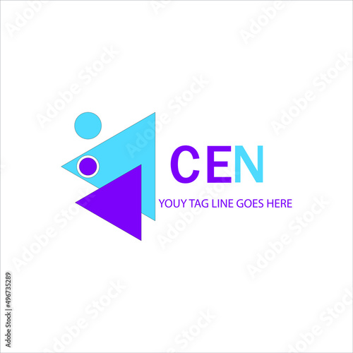CEN letter logo creative design with vector graphic