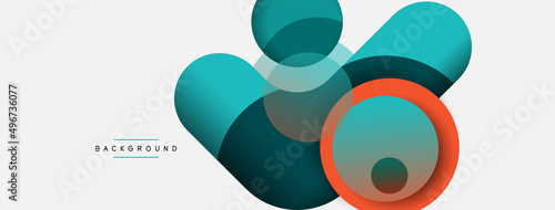 Creative geometric wallpaper. Minimal abstract background. Circles composition vector illustration for wallpaper banner background or landing page
