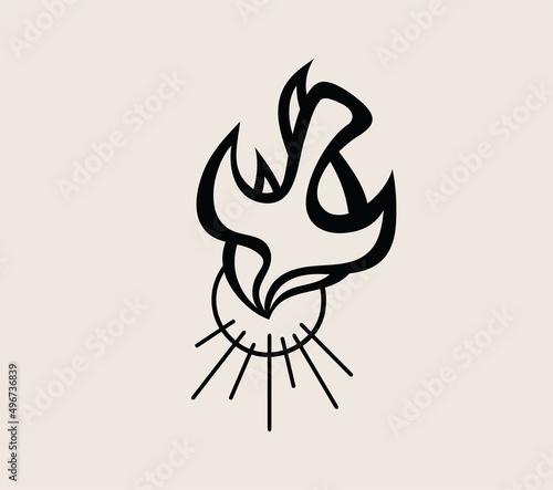 The Holy spirit Icon, art vector design