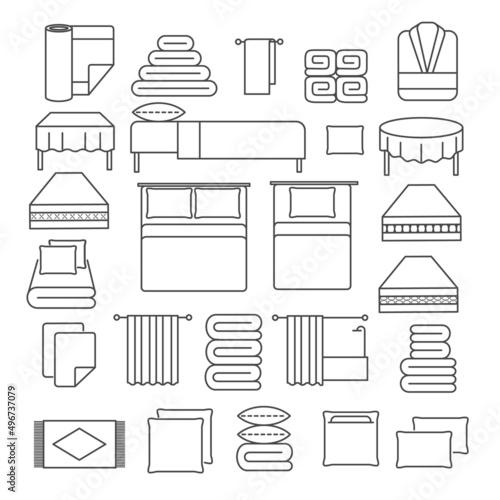 Home textile icons