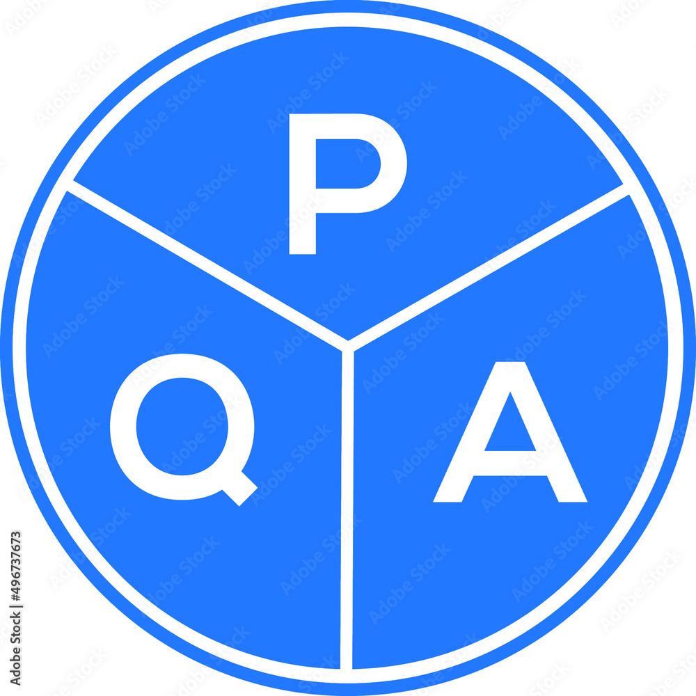 PQA letter logo design on white background. PQA creative circle letter logo concept. PQA letter design. PQA letter logo design on white background. PQA creative circle letter logo concept. PQA letter design.