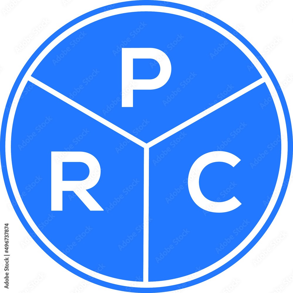 PRC letter logo design on white background. PRC creative circle letter logo concept. PRC letter design. PRC letter logo design on white background. PRC creative circle letter logo concept. PRC letter design.
