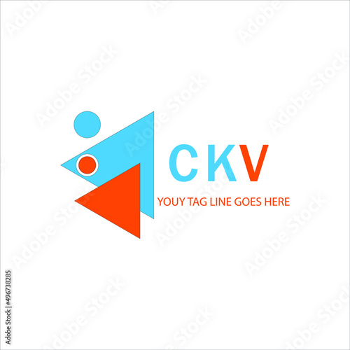 CKV letter logo creative design with vector graphic photo