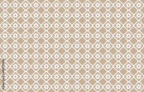 Ethnic abstract ikat art. Seamless pattern in tribal.Design for fabric, curtain, background, carpet, wallpaper, clothing, wrapping, Batik, fabric,Vector illustration.