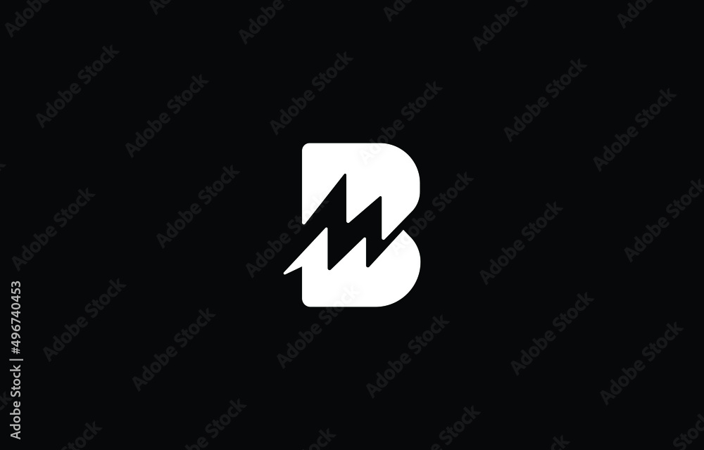 Abstract unique modern minimal alphabet letter icon Electric Letter B App logo Abstract unique modern minimal alphabet letter icon Electric Letter B App logo
