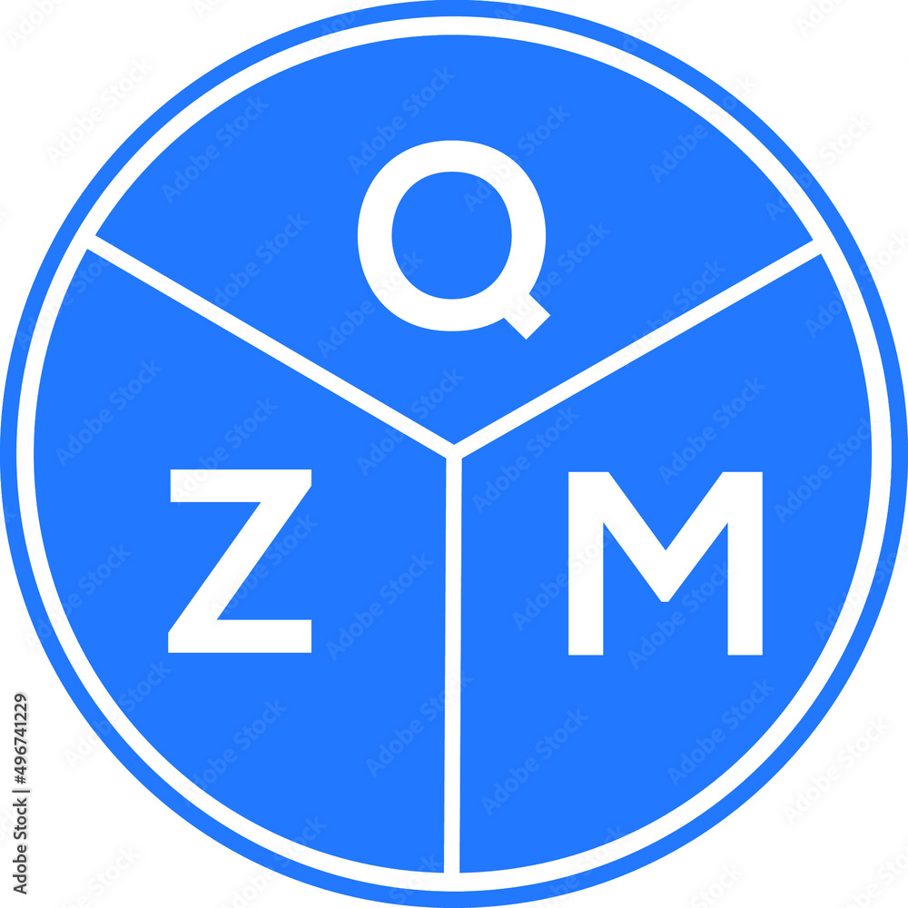 QZM letter logo design on white background. QZM creative circle letter logo concept. QZM letter design. QZM letter logo design on white background. QZM creative circle letter logo concept. QZM letter design.