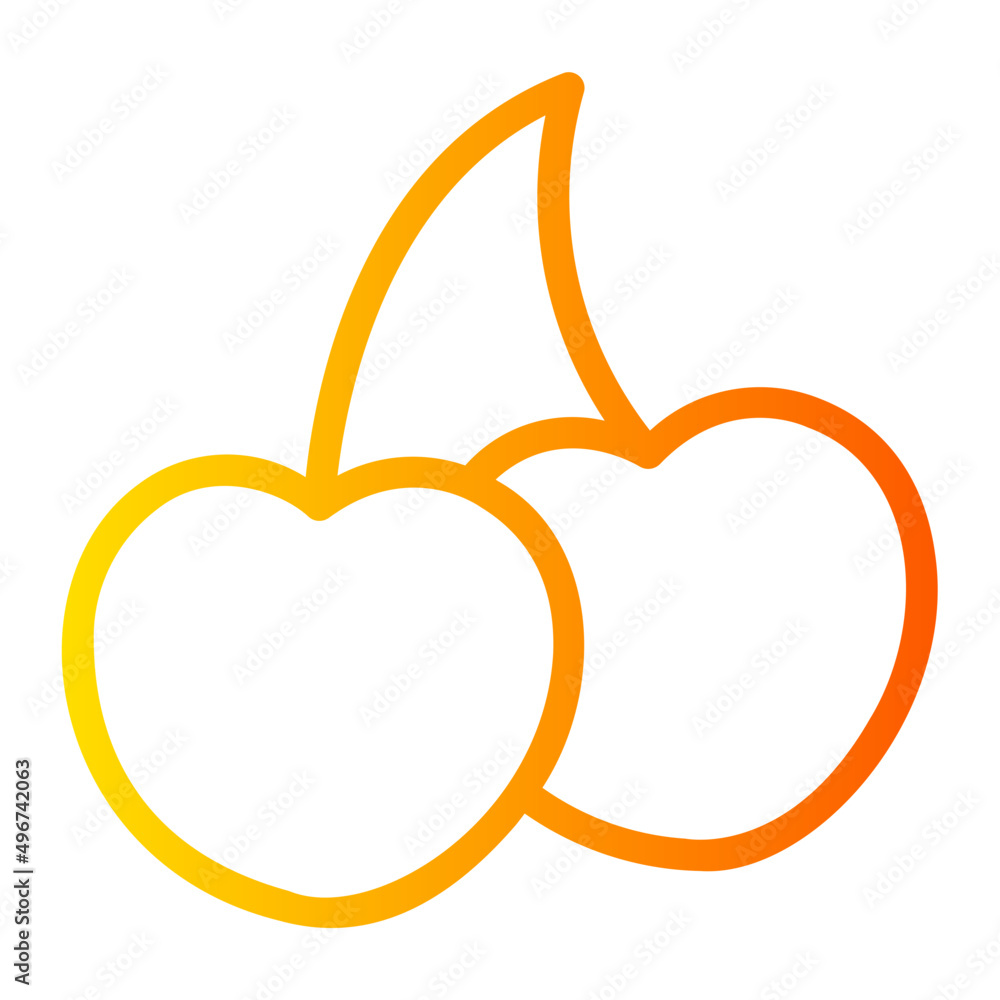 Cherries gradient icon Cherries gradient icon