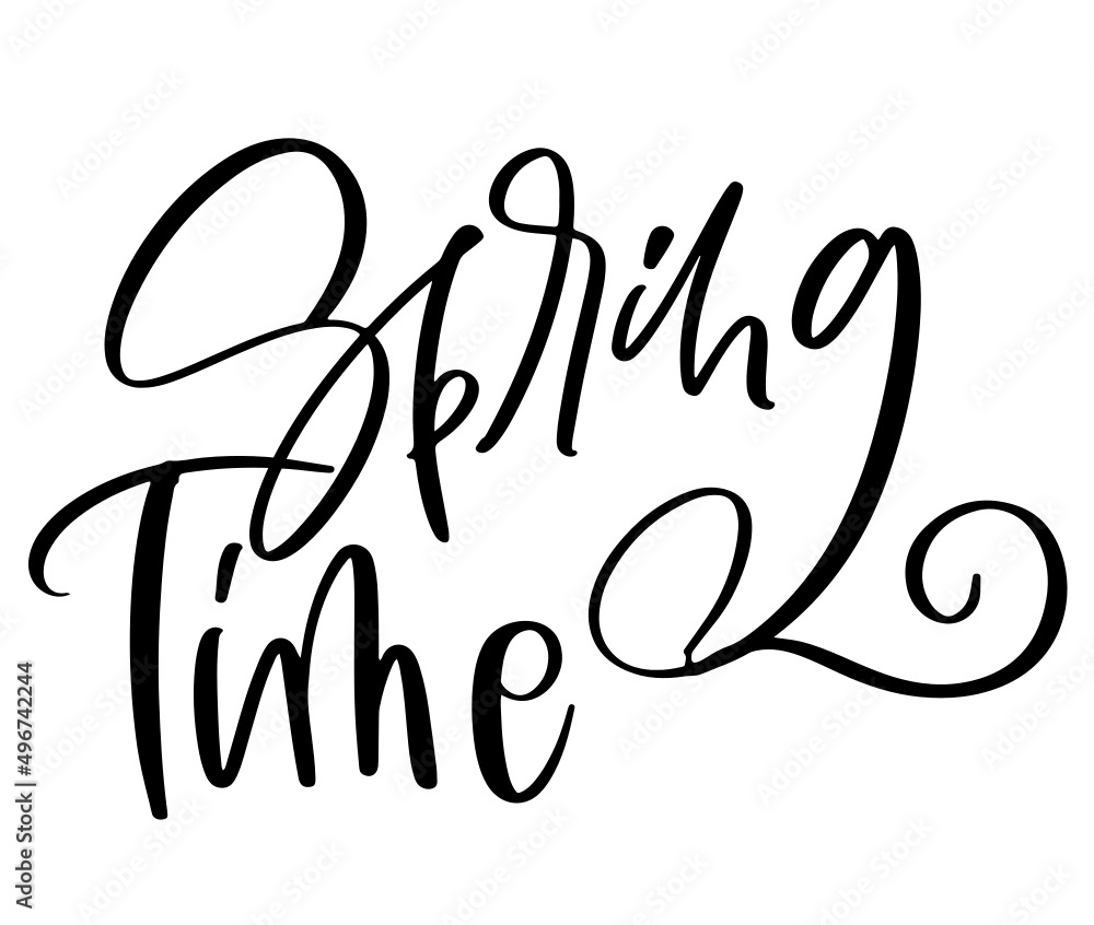 Spring hand drawn lettering Spring hand drawn lettering