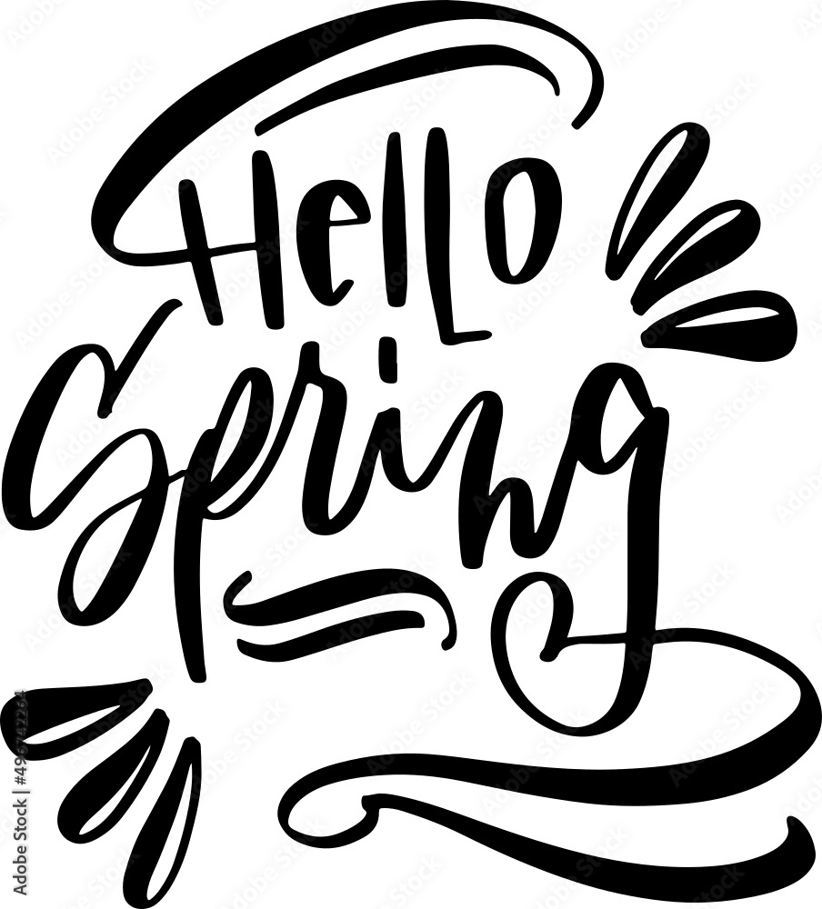 Spring hand drawn lettering Spring hand drawn lettering