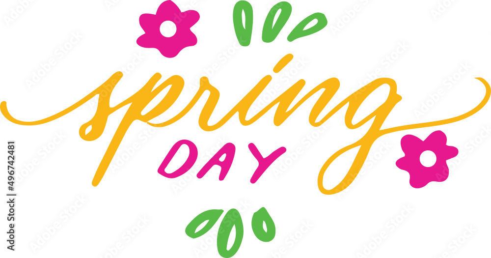 Spring hand drawn lettering Spring hand drawn lettering